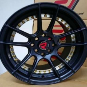 Aros 17x8.25 10x100x114.3 UNDERCUT SATTIN MATTE BLACK RIVETS