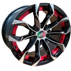 Aros 17x8.0 8x100x114.3 RED UNDERCUT BLACK MACHINED FACE