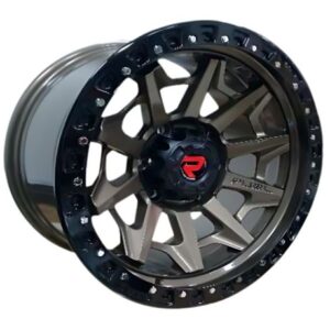 Aros 17x9.0 6x139.7 (BRONCE) WHITE FACE BLACK LIP CHROME RIVETS