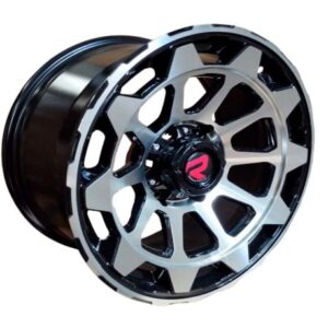 Aros 17x8.5 6x139.7 BLACK MACHINED FACE AND LIP
