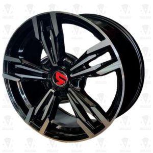 Aros 14x6.0 8x100x114.3 BLACK MACHINED FACE