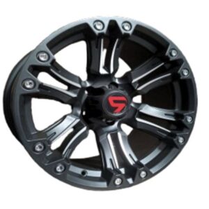 Aros 17x9.0 5x114.3 SATTIN MATTE BLACK MACHINED FACE(BPM)