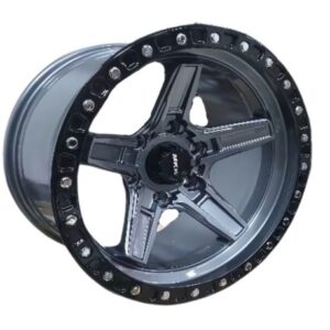 Aros 17x9.0 6x139.7 GUN METAL FACE BLACK LIP