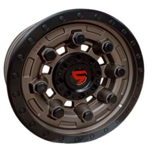 Aros 17x9.0 6x139.7 SATTIN MATTE BRONZE+LIP MATTE BLACK MATTE BLACK RIVETS